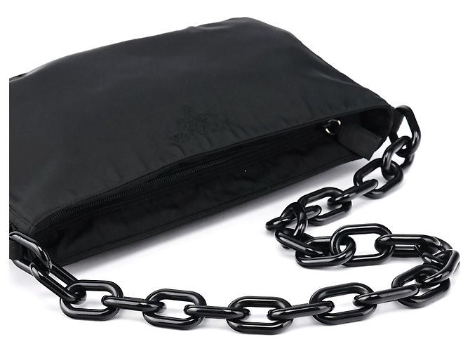 Prada Borsa a spalla a catena Swing Nylon Tessuto Nera 1996 - vista 10