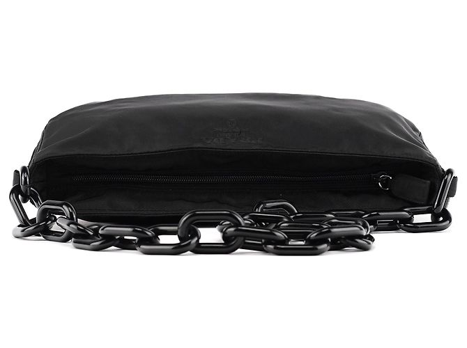 Prada Borsa a spalla a catena Swing Nylon Tessuto Nera 1996 - vista 4