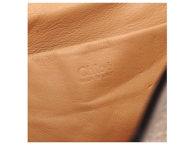 Chloé Borsa a tracolla Elsie in pelle metallizzata bronzo - vista 11