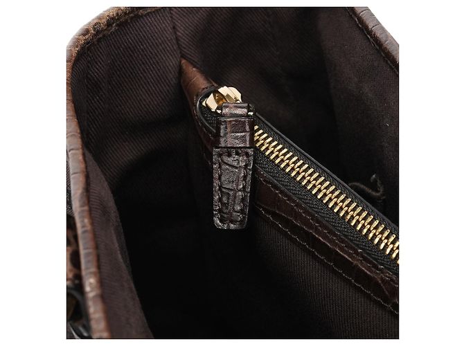 Céline Boogie Tote Bag aus braunem Monogramm-Leder - Ansicht 10