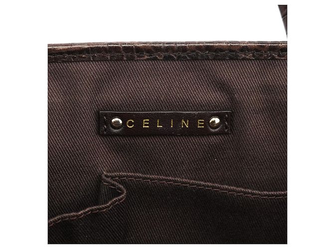 Céline Boogie Tote Bag aus braunem Monogramm-Leder - Ansicht 11