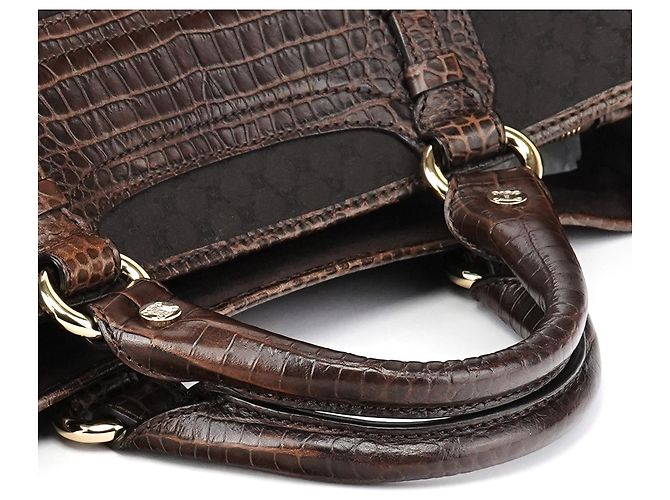 Céline Boogie Tote Bag aus braunem Monogramm-Leder - Ansicht 9
