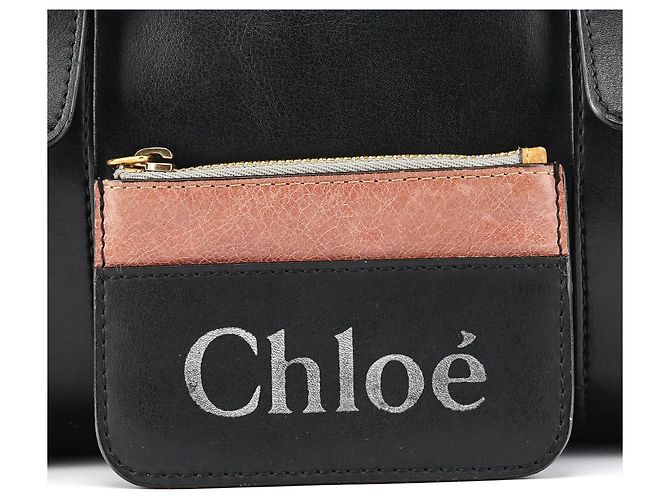 Chloé Borsa Boston 2-Way in pelle di vitello nera - vista 13
