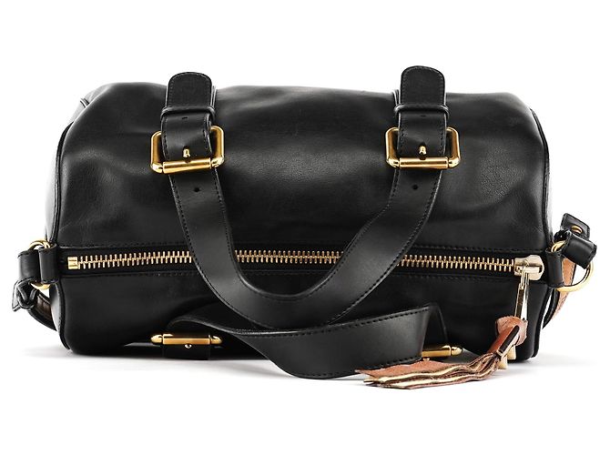 Chloé Borsa Boston 2-Way in pelle di vitello nera - vista 4