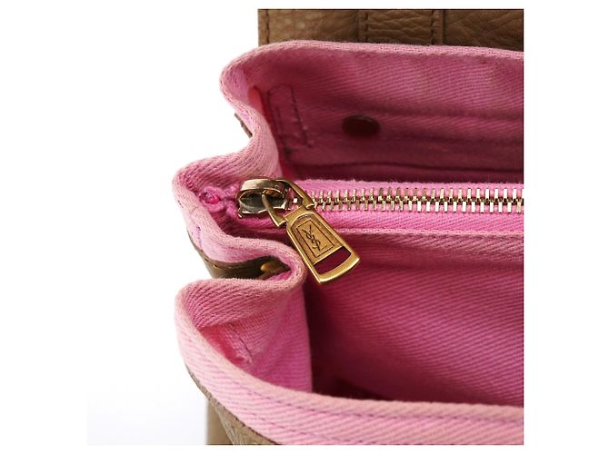 Yves Saint Laurent 289278 Olive Green Pink Muse Two 2-Way Bag - vista 15
