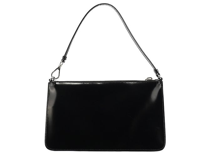 Prada Mini Pochette Bag in Spazzolato Nero - vista 2