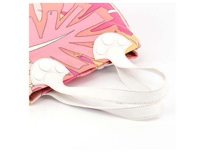 Emilio Pucci Farbenfroher abstrakter Canvas-Tote-Bag in Rosa - Ansicht 11