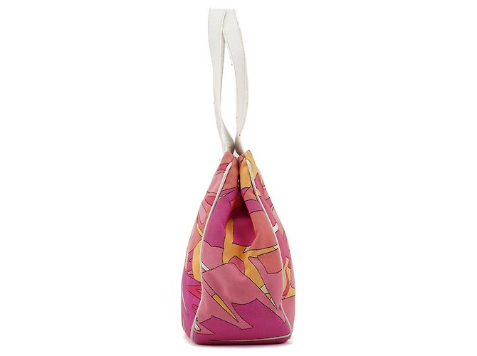 Emilio Pucci Farbenfroher abstrakter Canvas-Tote-Bag in Rosa - Ansicht 2
