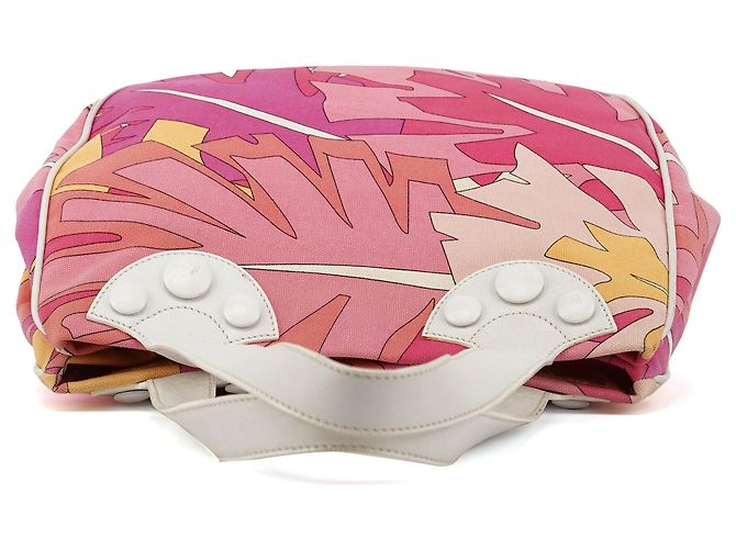 Emilio Pucci Farbenfroher abstrakter Canvas-Tote-Bag in Rosa - Ansicht 4