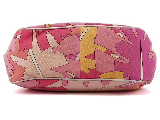 Emilio Pucci Farbenfroher abstrakter Canvas-Tote-Bag in Rosa - Ansicht 5