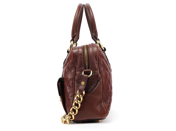 Marc Jacobs  mala Tote Venetia em pele acolchoada borgonha - vista 2