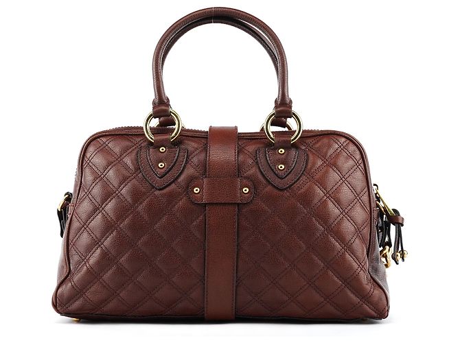 Marc Jacobs  mala Tote Venetia em pele acolchoada borgonha - vista 3