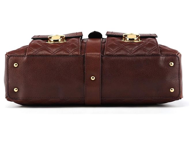Marc Jacobs  mala Tote Venetia em pele acolchoada borgonha - vista 5