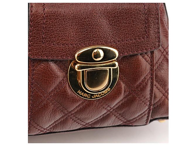 Marc Jacobs  mala Tote Venetia em pele acolchoada borgonha - vista 6