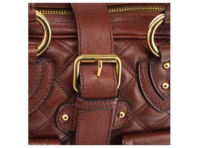 Marc Jacobs  mala Tote Venetia em pele acolchoada borgonha - vista 7