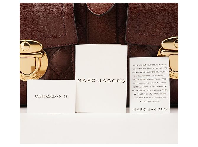 Marc Jacobs  mala Tote Venetia em pele acolchoada borgonha - vista 8