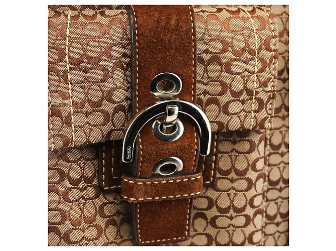 Coach Borsa Tote Soho 3646 Brown Signature - vista 6