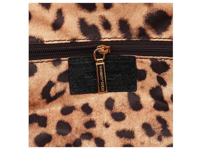 Dolce & Gabbana Borsa Boston in pelle e pizzo nero - vista 15