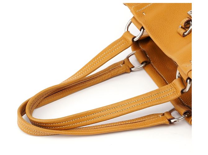 Prada Borsa Tote in pelle beige BR2252 - vista 10