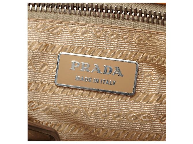 Prada Borsa Tote in pelle beige BR2252 - vista 15