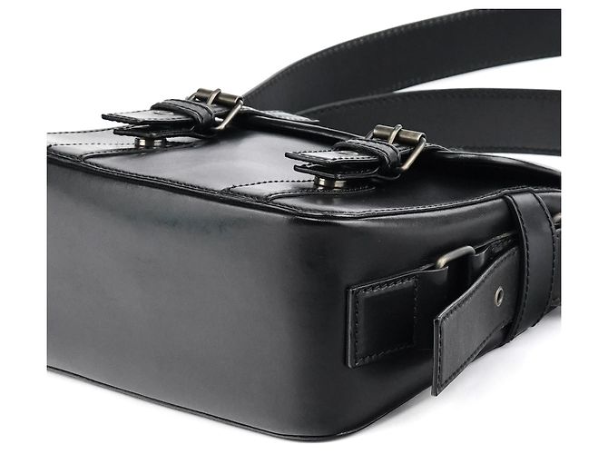 Yves Saint Laurent Borsa a tracolla con cintura in pelle di vitello nera - vista 10