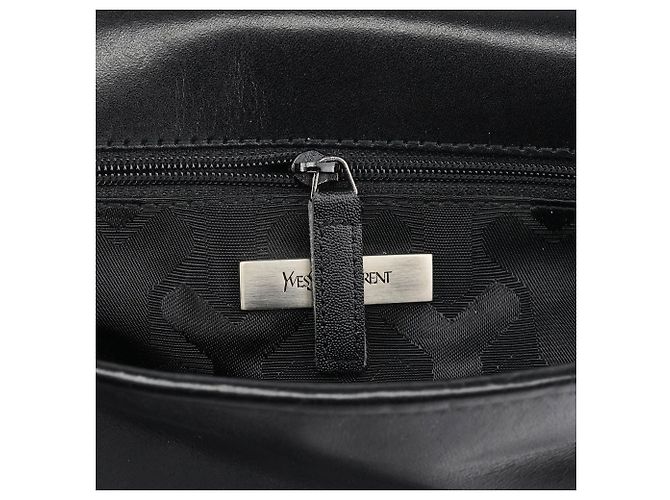 Yves Saint Laurent Borsa a tracolla con cintura in pelle di vitello nera - vista 13