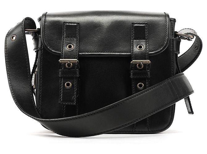 Yves Saint Laurent Borsa a tracolla con cintura in pelle di vitello nera - vista 4