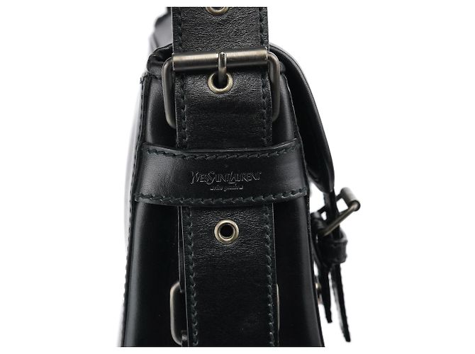 Yves Saint Laurent Borsa a tracolla con cintura in pelle di vitello nera - vista 8