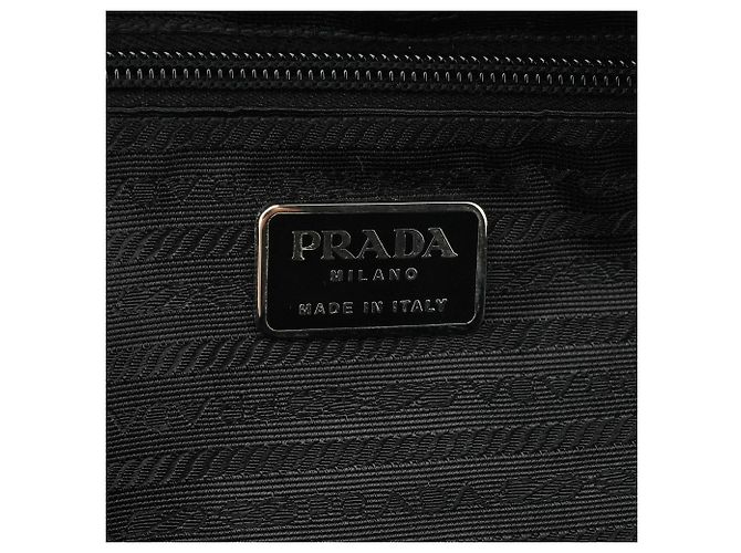 Prada Borsa Tote 1995 in Nylon Tessuto Nappa Nero - vista 11