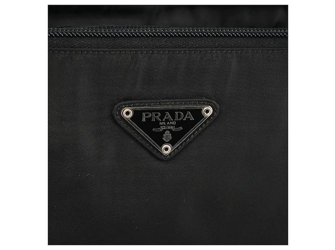 Prada Borsa Tote 1995 in Nylon Tessuto Nappa Nero - vista 6