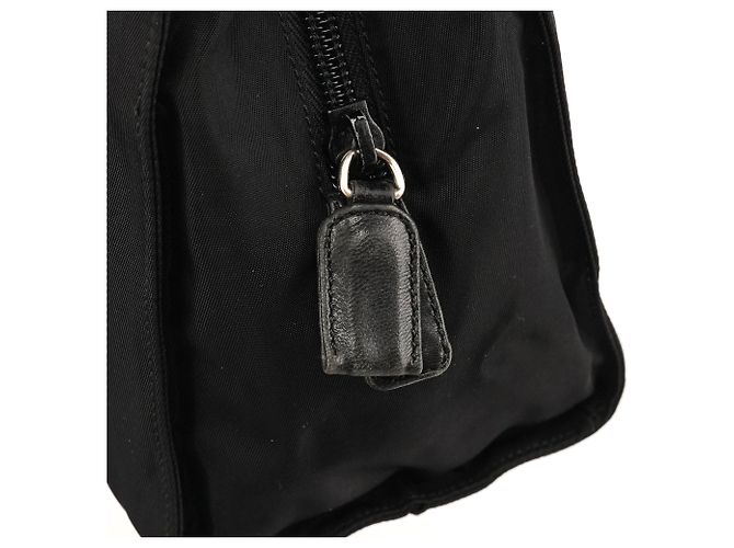 Prada Borsa Tote 1995 in Nylon Tessuto Nappa Nero - vista 7