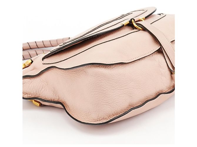 Chloé Borsa Marcie 2-Way in pelle beige - vista 10