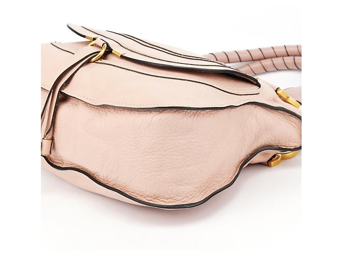 Chloé Borsa Marcie 2-Way in pelle beige - vista 11