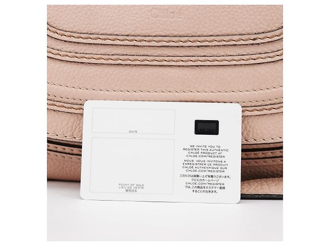 Chloé Borsa Marcie 2-Way in pelle beige - vista 14
