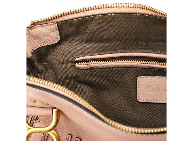 Chloé Borsa Marcie 2-Way in pelle beige - vista 17