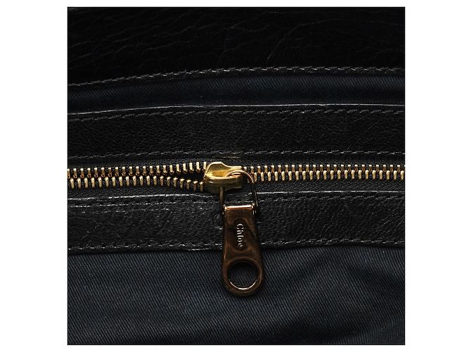 Chloé Borsa Tote in pelle di agnello nera - vista 11