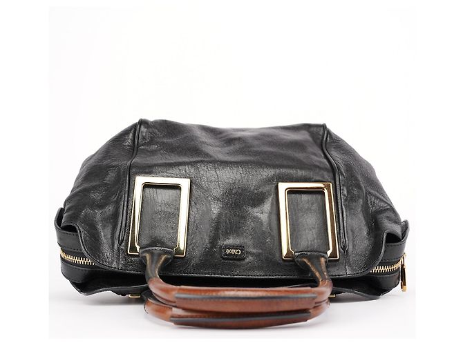 Chloé Borsa Tote in pelle di agnello nera - vista 4