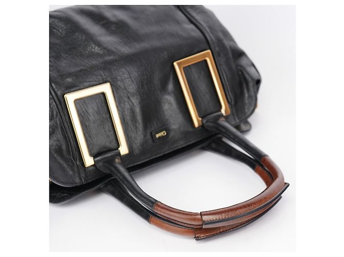 Chloé Borsa Tote in pelle di agnello nera - vista 9