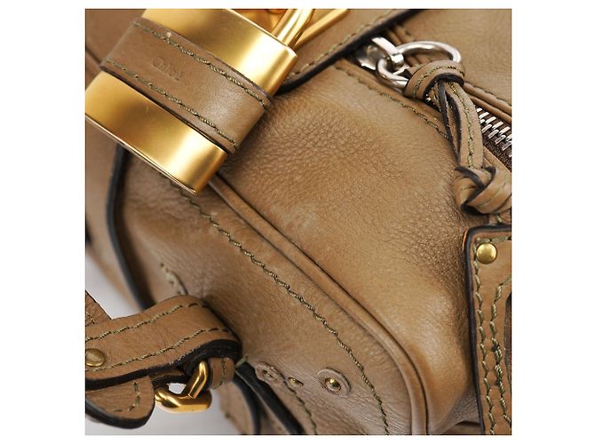 Chloé Borsa a tracolla Paddington in pelle beige - vista 14