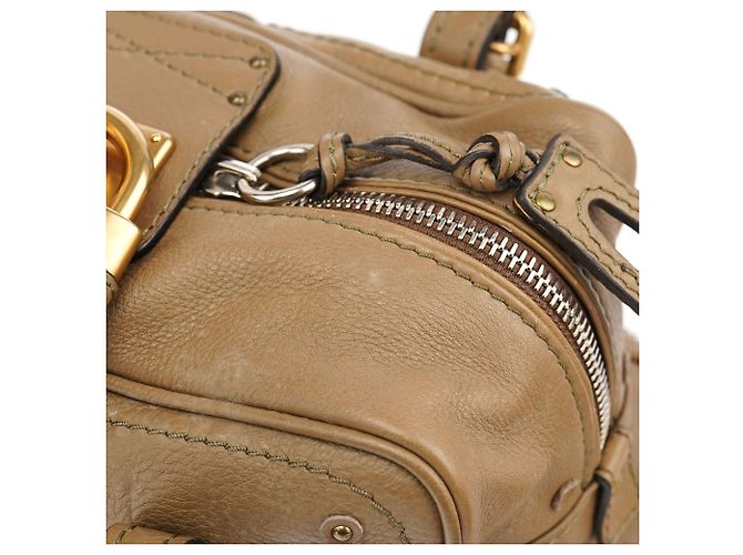 Chloé Borsa a tracolla Paddington in pelle beige - vista 15