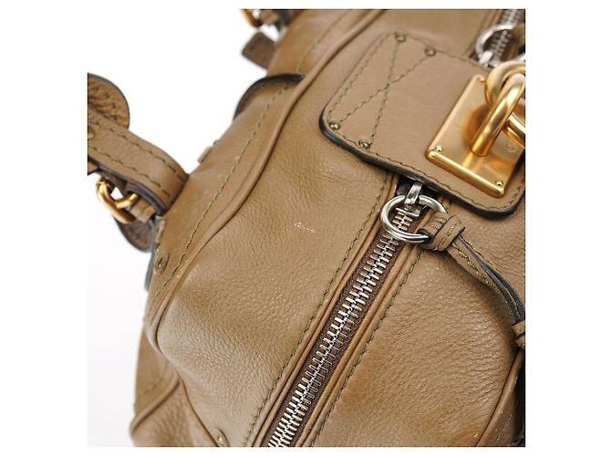 Chloé Borsa a tracolla Paddington in pelle beige - vista 16