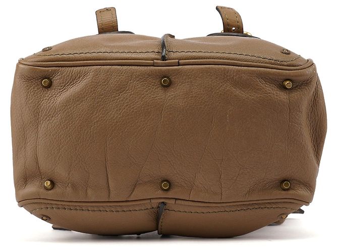Chloé Borsa a tracolla Paddington in pelle beige - vista 5