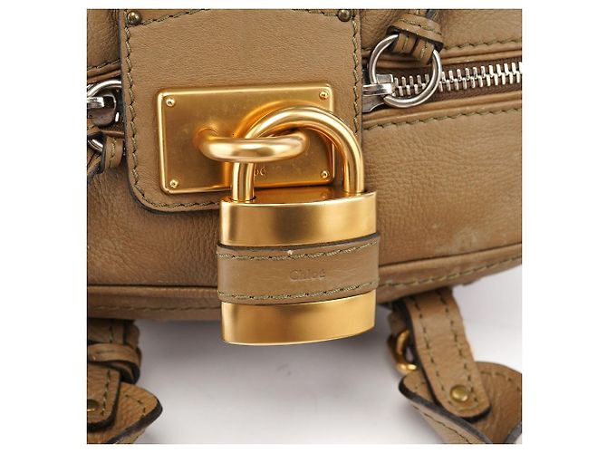 Chloé Borsa a tracolla Paddington in pelle beige - vista 6