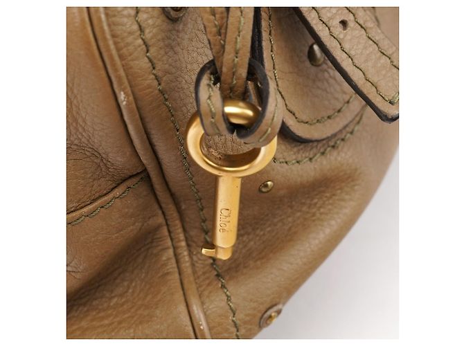 Chloé Borsa a tracolla Paddington in pelle beige - vista 8