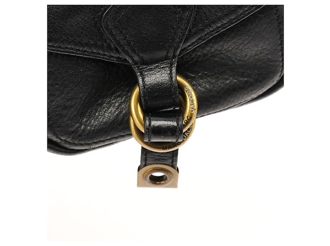 Marc by Marc Jacobs Borsa Tote in pelle nera con anelli - vista 6