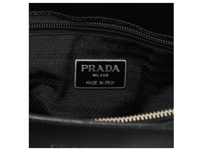 Prada Borsa Tote Sport 1995 in pelle spazzolato nera - vista 10