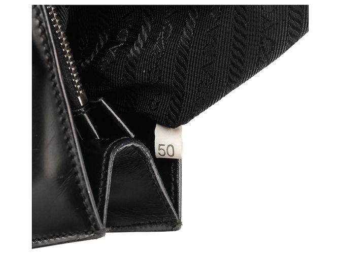 Prada Borsa Tote Sport 1995 in pelle spazzolato nera - vista 12