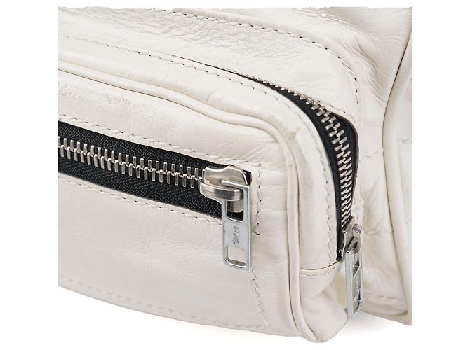 Chloé Borsa a tracolla Betty Chain in pelle bianca - vista 11