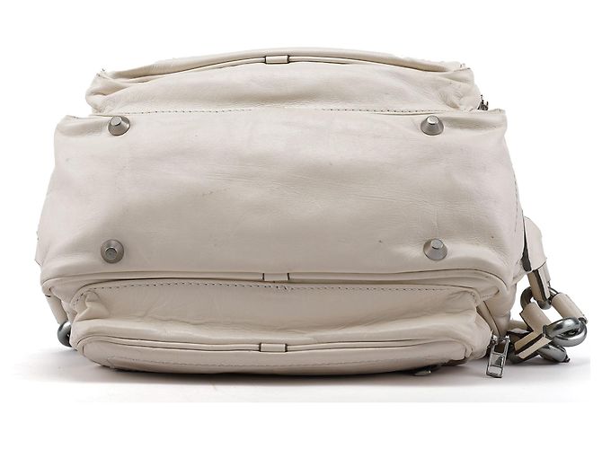 Chloé Borsa a tracolla Betty Chain in pelle bianca - vista 5