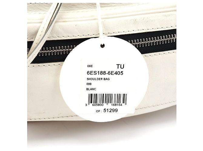 Chloé Borsa a tracolla Betty Chain in pelle bianca - vista 9